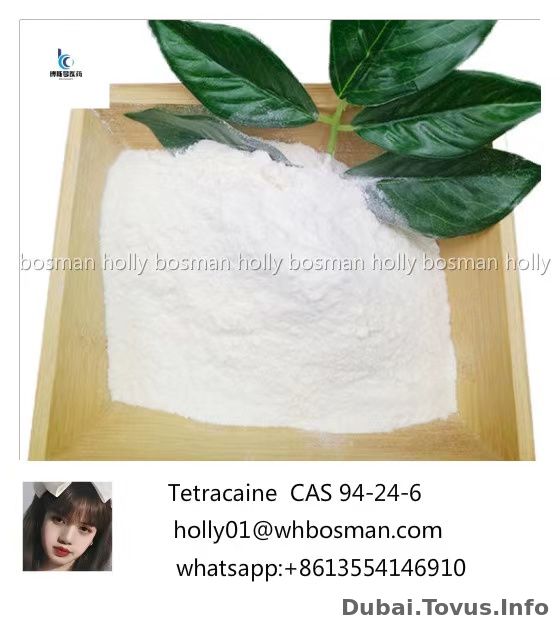 Factory Supply Free Sample Local Anesthetic Tetracaina Tetracaine Powder, Tetracaine CAS 94-24-6 holly01@whbosman.com